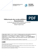 Militarização Das Escolas Públicas No Brasil e o Financiamento