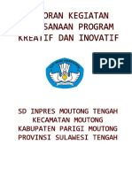 Laporan Kegiatan Pelaksanaan Program Kreatif Dan Inovatif