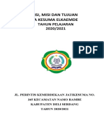 Visi, Misi Dan Tujuan Ra Kesuma Elkaemde: Tahun Pelajaran 2020/2021