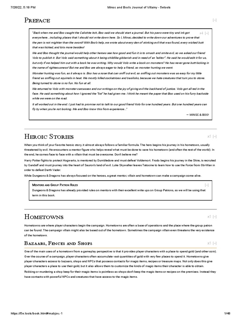 Minsc and Boo s Journal of Villainy 5etools PDF