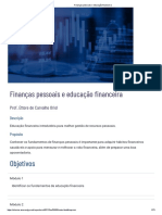 Finanças Pessoais e Educação Financeira