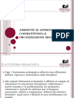 Ambiente Di Apprendimento Costruttivista e Organizzazione Degli Spazi