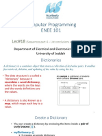 Computer Programming ENEE 101: Department of Electrical and Electronic Engineering University of Jeddah
