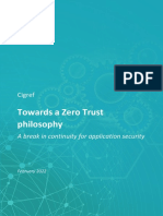 Cigref Towards A Zero Trust Philosophy A Break in Continuity For Application Security Fevrier 2022
