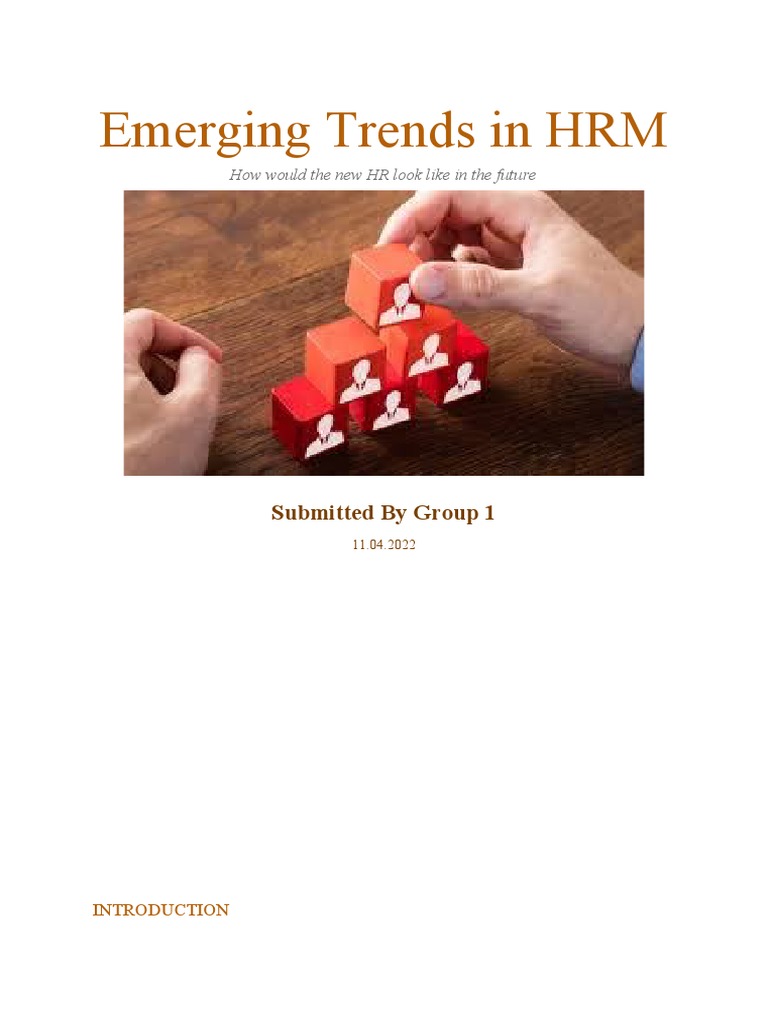 Emerging Trends in HRM | PDF | Recruitment | Employment