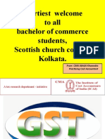 Heartiest Welcome To All Bachelor of Commerce Students, Scottish Church College, Kolkata