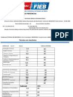 TÉCNICO EM ELETROMECÂNICA MATRIZ CURRICULAR