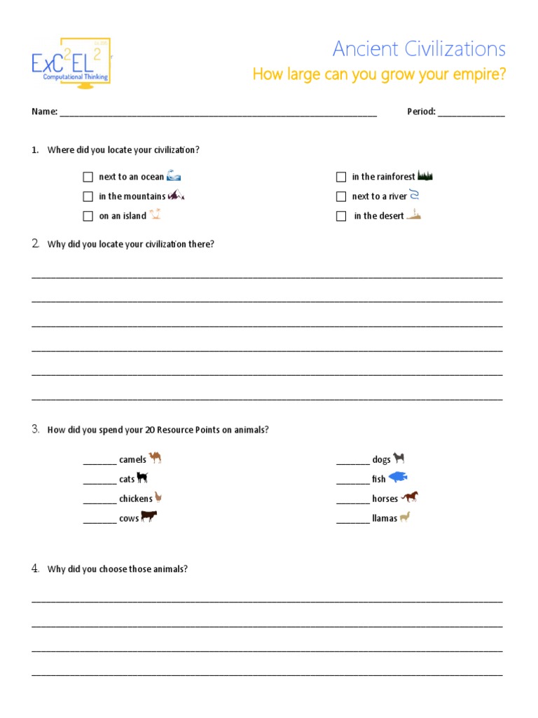 Ancient Civilizations Resource Planning | PDF | Food Industry | Food ...
