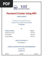 Password Cracker Using MPI: Project Report