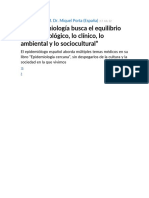 Entrevista al Prof. Dr. Miquel Porta sobre epidemiología y salud