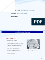 Industrial Chemistry: Cement