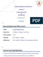 EC 441 Data Acquisition and Control-I Lecture-1 Course Overview &