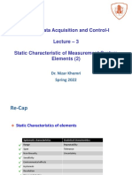 EC 441 Data Acquisition and Control-I Static Characteristics of Measurement System Elements (2