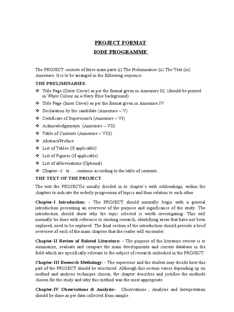 Guidelines For IODE Project Report | PDF | Citation | Times New Roman