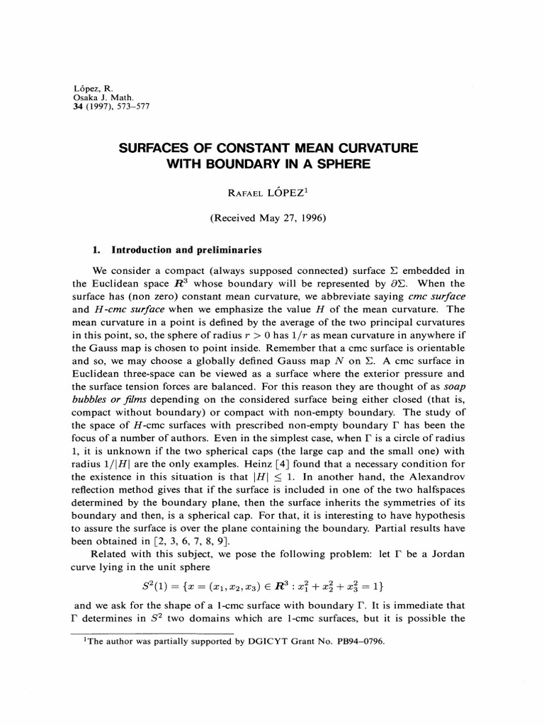 Surfaces of Constant Mean Curvature With Boundary in A Sphere PDF