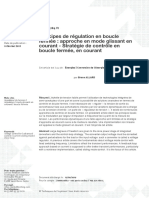 Principes de Régulation en Boucle Fermée - Approche en Mode Glissant en Courant