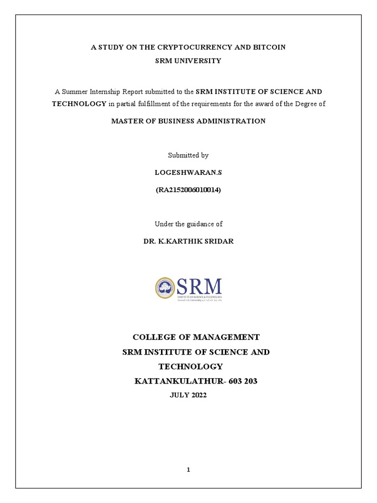 Cryptocurrency Mini Project | PDF | Cryptocurrency | Bitcoin