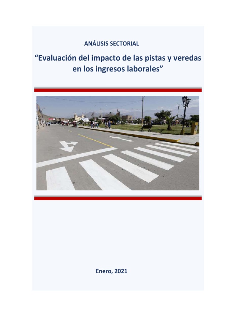 Impacto de Pistas y Veredas en Ingresos Laborales | PDF | Pobreza ...
