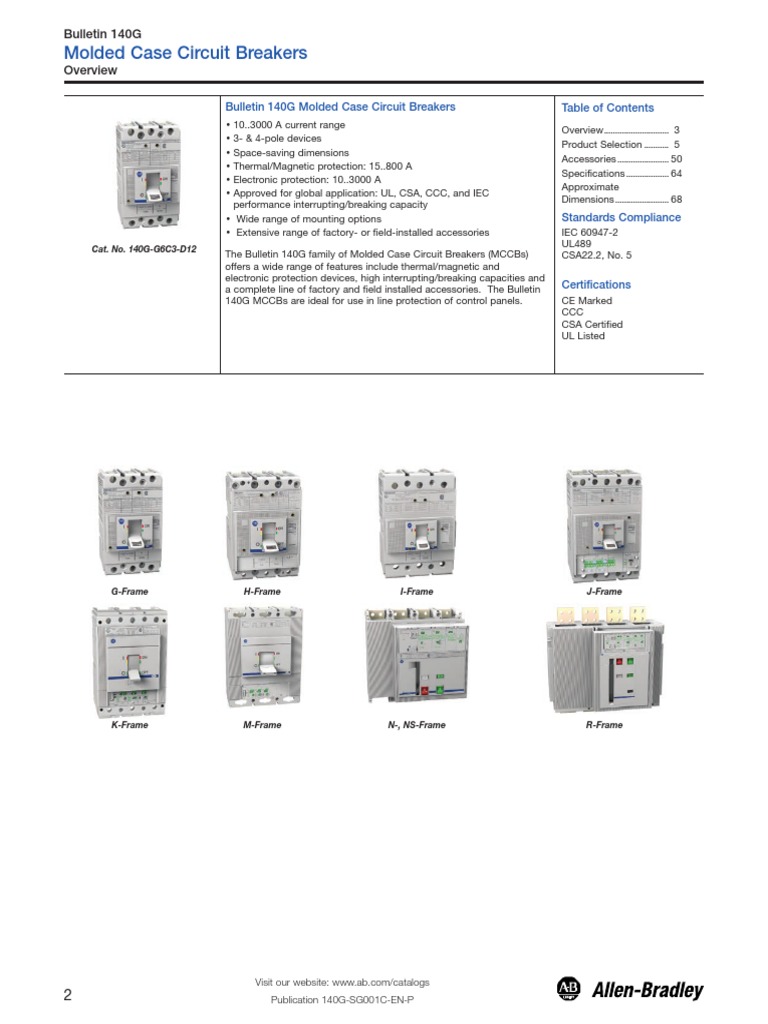 Molded Case Circuit Breakers: Bulletin 140G | PDF | Switch ...