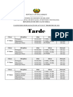 Calendário de APs II Trimestre 2022