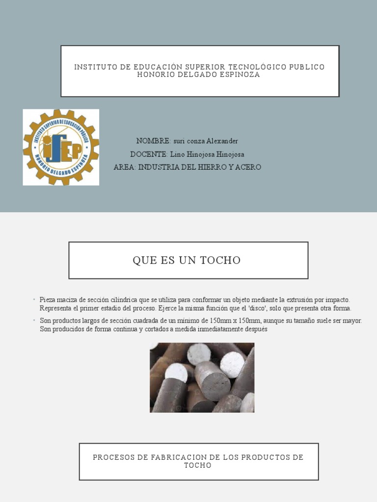Definición y uso de tochos en metalurgia | PDF | Extrusión | Acero