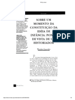 Sobre Um Momento Da Constituição Da Ideia de Infância. Ponto de Vista de Um Historiador