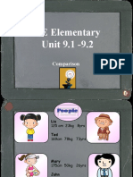 TE Elementary Unit 9.1 - 9.2 Comparison