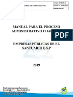 Manual para el proceso administrativo coactivo de Empresas Públicas de El Santuario E.S.P