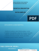 Estadística Descriptiva Datos Simples Biología