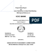 Ashish Project Report On Icici Bank