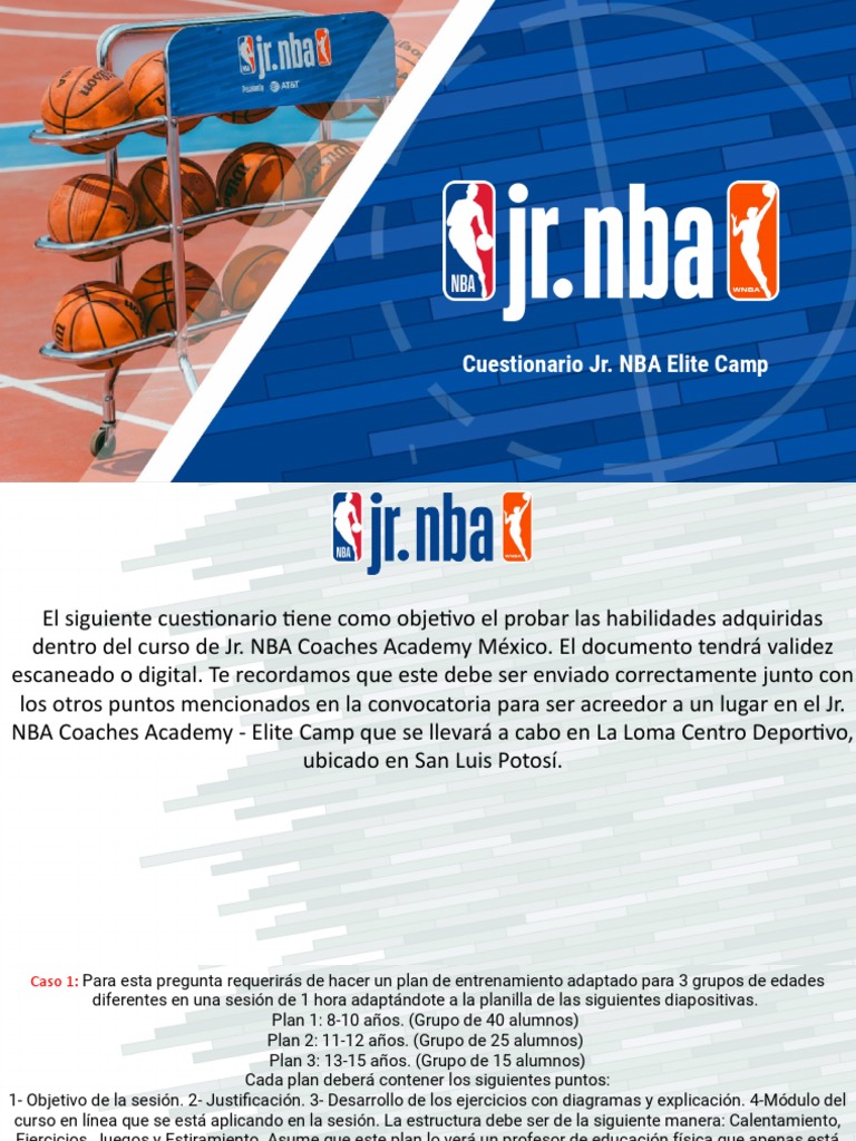 Cuestionario Jr. NBA Coaches Camp | PDF | Planificación