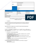 Procedimiento Escrito de Trabajo Seguro Tecle Pluma