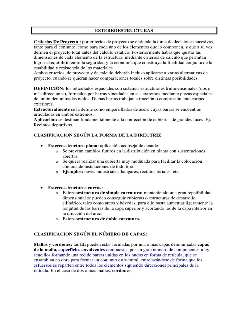 Reticulados espaciales en estructuras | PDF | Tetraedro | Doblar