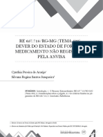 RE 657.718/RG-MG obriga Estado fornecer remédio sem registro ANVISA