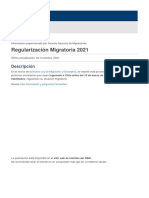 Trámite Regularización Migratoria 2021 en línea
