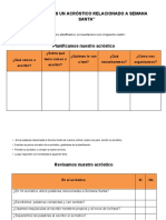 Elaboramos Un Acróstico Relacionado A Semana Santa