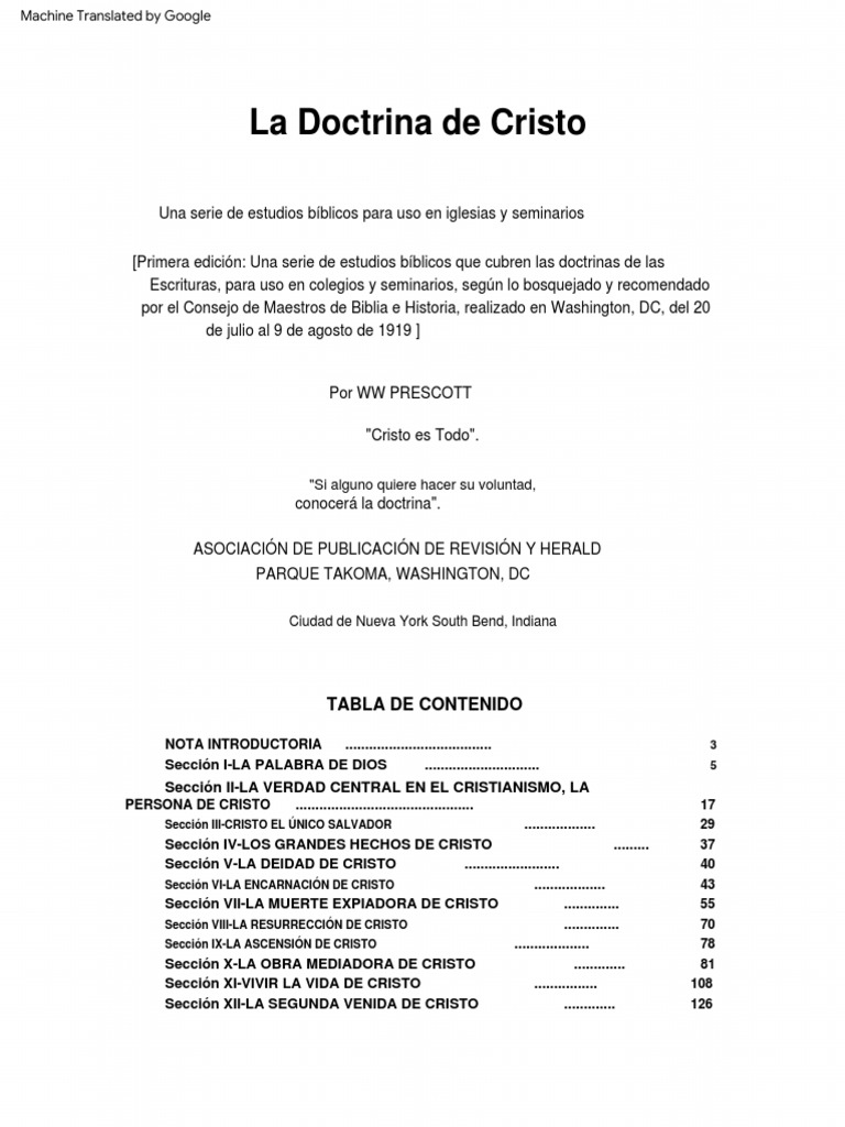 La Doctrina de Cristo en la Biblia | PDF | Cristo (título) | Jesús