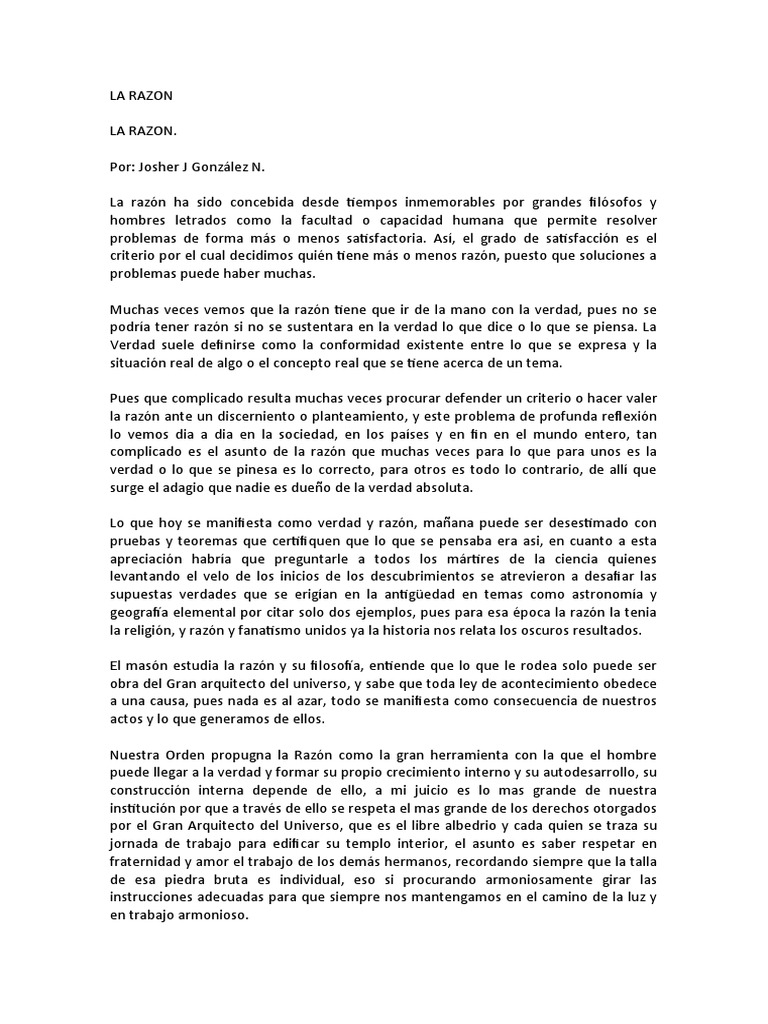 La Razon | PDF | Verdad | Razón
