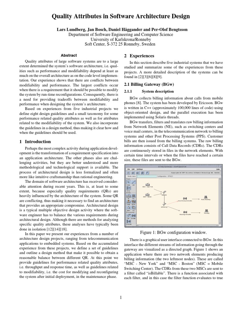  ebook quality attributes in software architecture design pdf