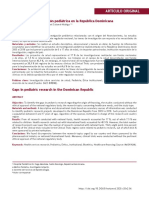 Brechas de La Investigación Pediátrica en La República Dominicana