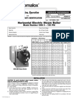 Installation, Operation: Horizontal Electric Steam Boiler