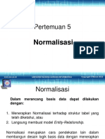 Pertemuan 5: Normalisasi