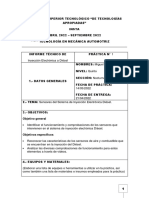 Informe Técnico Sensores de Aire, Sensores de CombustibleTarea