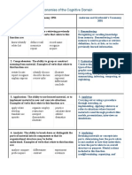 Taxonomies of The Cognitive Domain