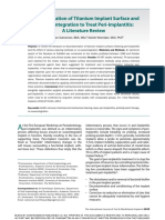 Decontamination of Titanium Implant Surface and Re-Osseointegration To Treat Peri-Implantitis: A Literature Review