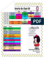 Horario de Clase 6A