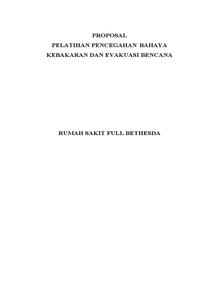 Proposal Pelatihan Damkar PDF