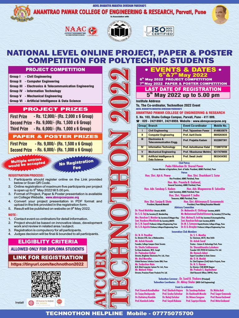 TECHNOTHON2022 Final 181507042022 | PDF | Science | Engineering