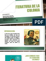 La Literatura de La Colonia