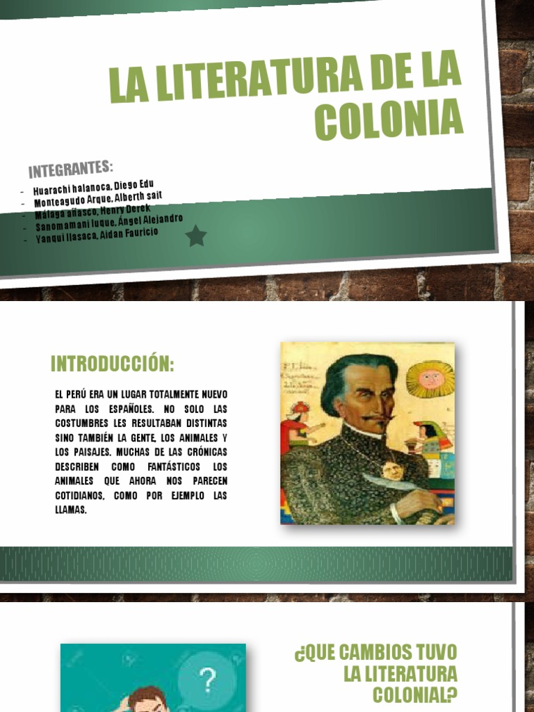 La Literatura de La Colonia PDF Barroco Las artes